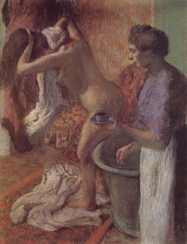 Edgar Degas The breakfast after bath oil painting picture